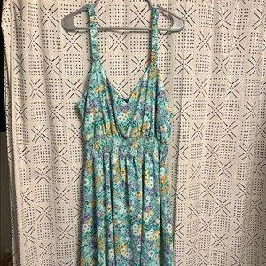 Michelle Mae mint and lavender Floral Dress XL NWT